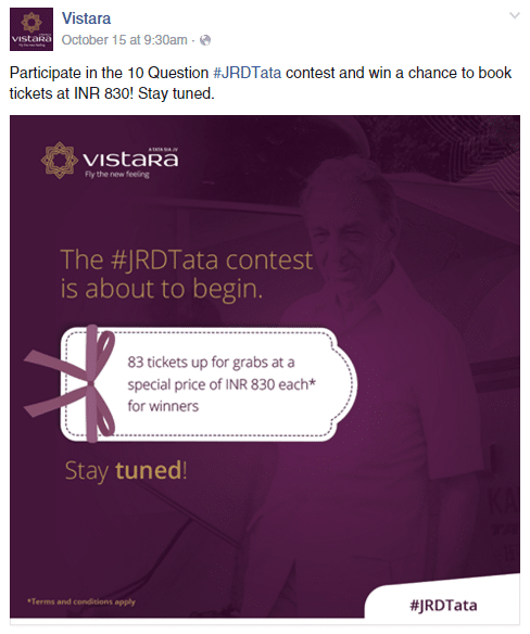 Vistara Contest Annoncement