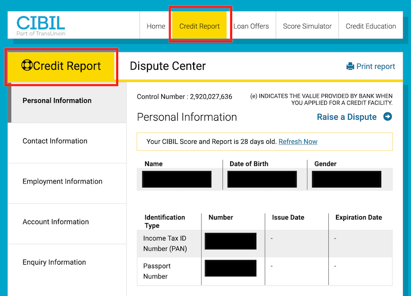 cibil report dispute redressal